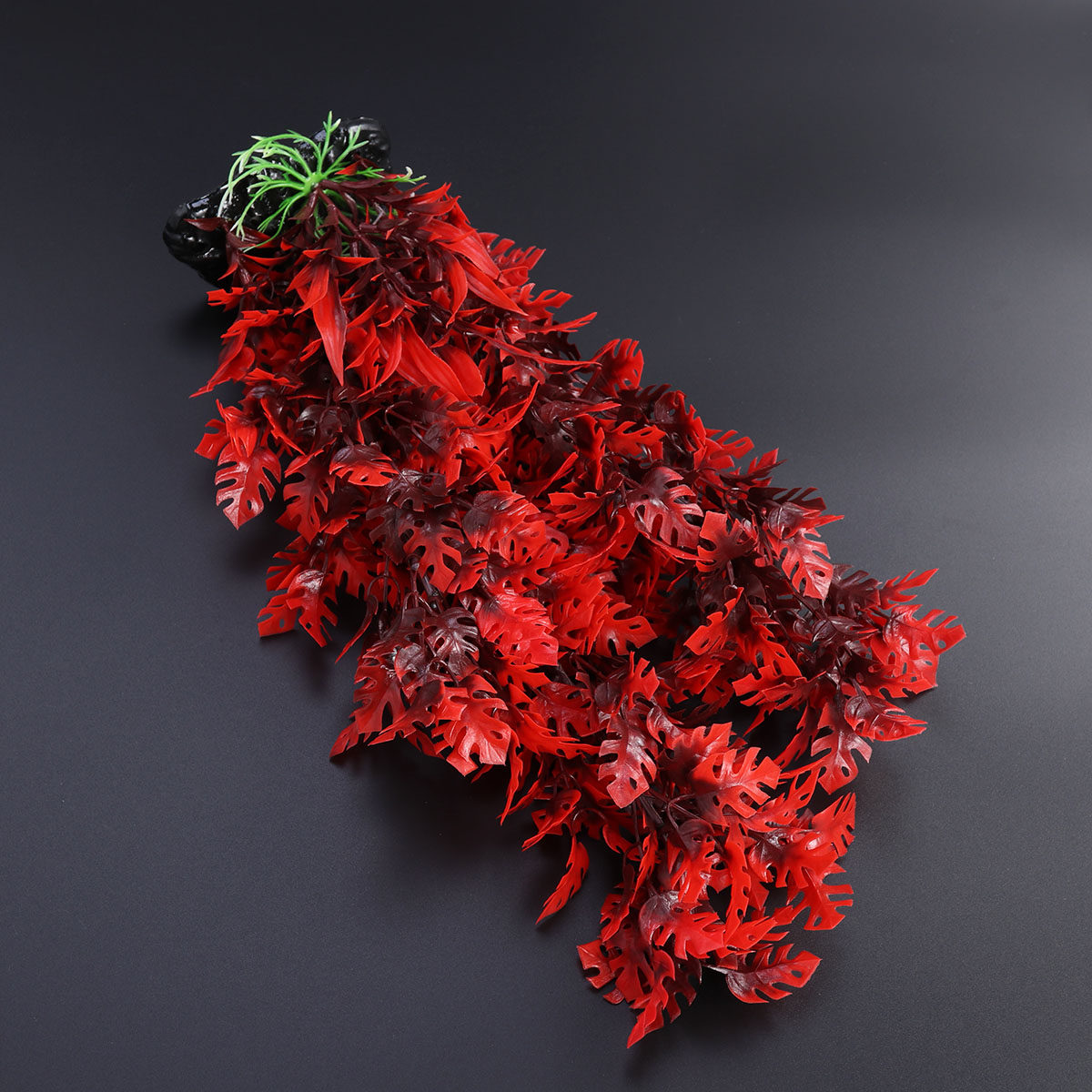 Aquarium Plant Red - 40CM Artificial Red Leaves Water Plant