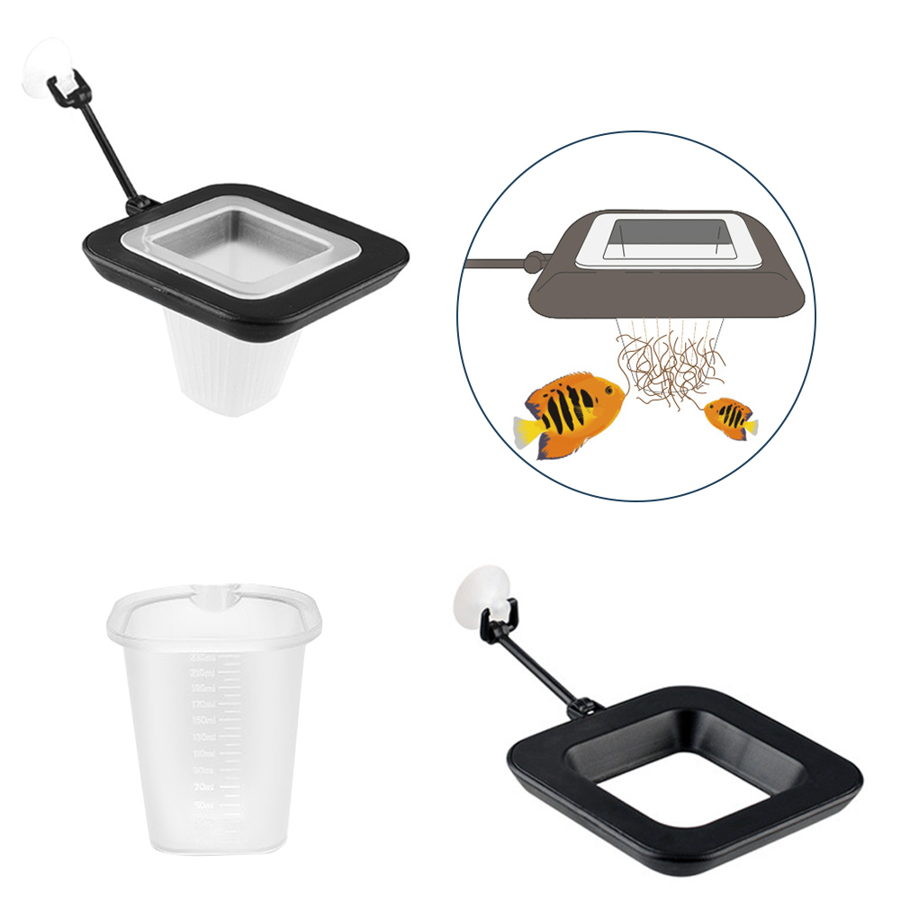 Fish Tank Feeder Red Worm Cup  - огляд і ціна Aquarium Plant Red