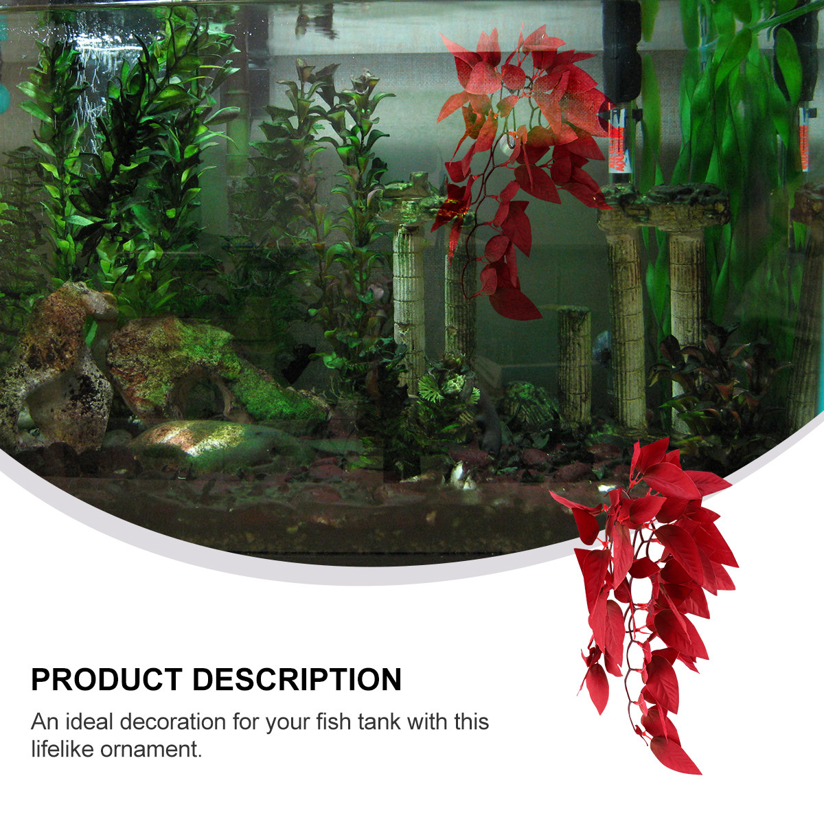 Simulation Plant Lifelike Red  - огляд і ціна Aquarium Plant Red